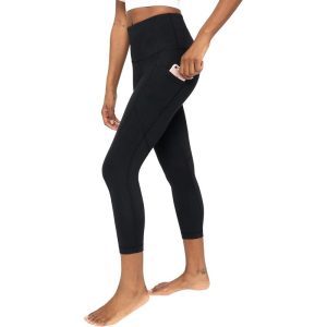 Yogalicious, Pants & Jumpsuits, Yogalicious Capri Leggings Elastic Free  Waist Band Size L Aegean Sea Hiwaist