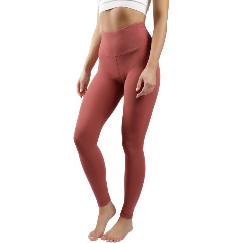 Yogalicious High Waist Ultra Soft Lightweight Leggings - High Rise Yoga  Pants - Pacific Nude Tech 28 - Small 