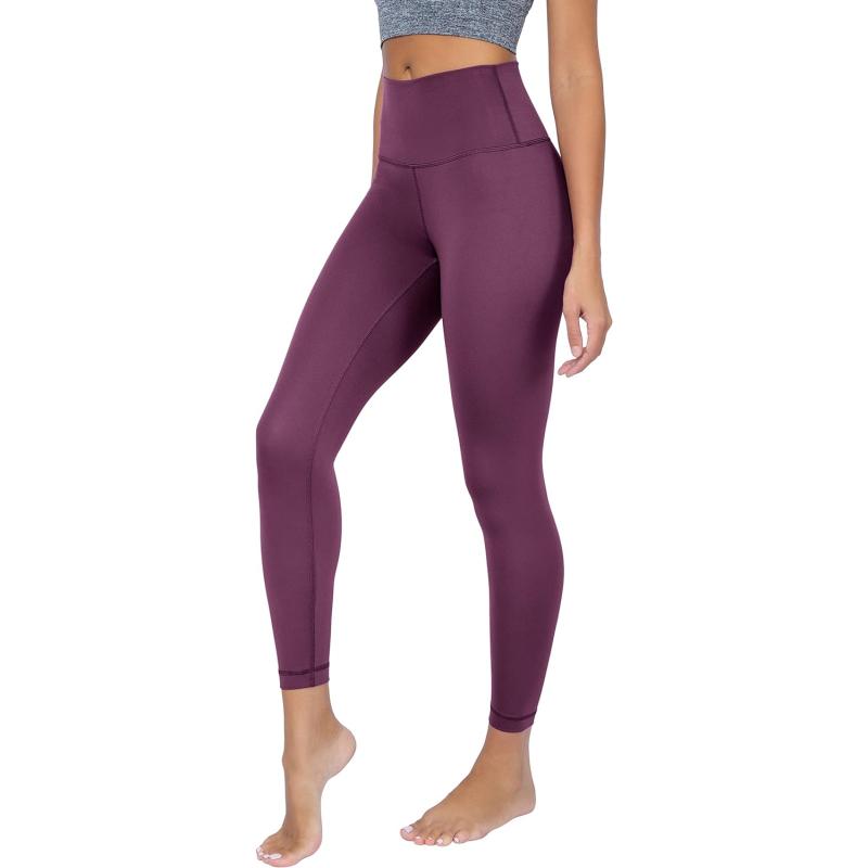 Yogalicious Womens Lux Elastic Free High Waist Side Pocket 7/8 Ankle Legging  - Mocha - X Small - ShopStyle
